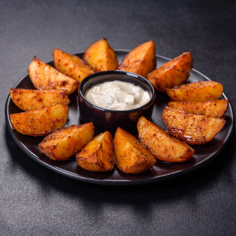 Wedges with Sour Cream